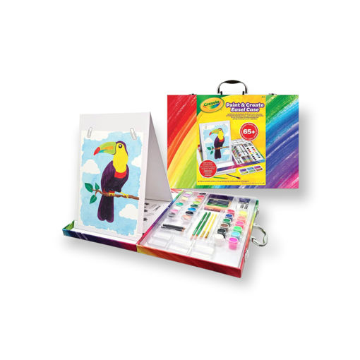 Picture of CRAYOLA PAINT&CREATE EASEL CASE 65PCS